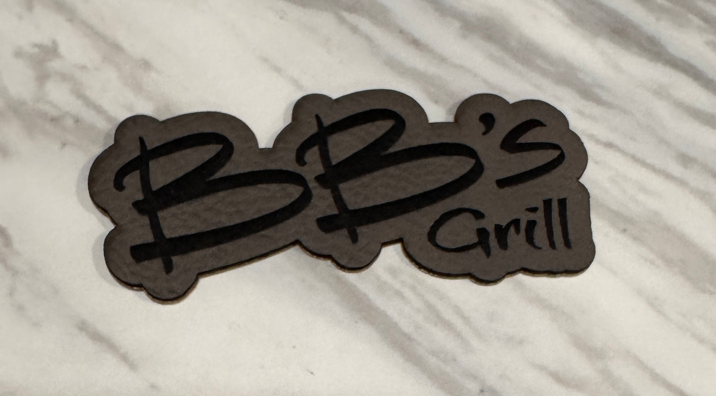 Custom leather hat patch